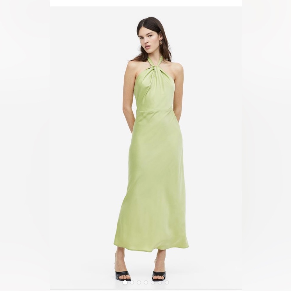 Satin Halterneck Dress